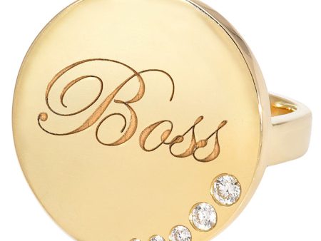 Yellow Gold Diamond Boss Ring Online Hot Sale