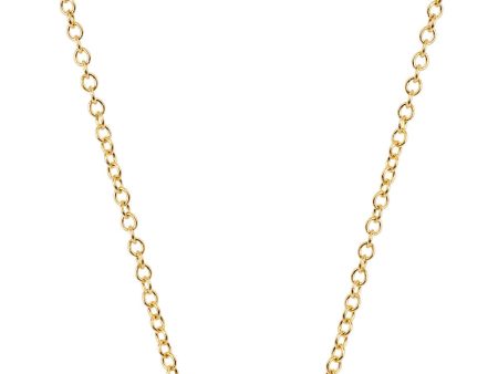 Yellow Gold Diamond Mini Chevron Necklace on Sale