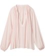 White Pink Delphina Blouse Hot on Sale