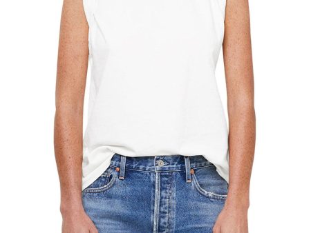 White Jordana Rolled Sleeve T-Shirt Online