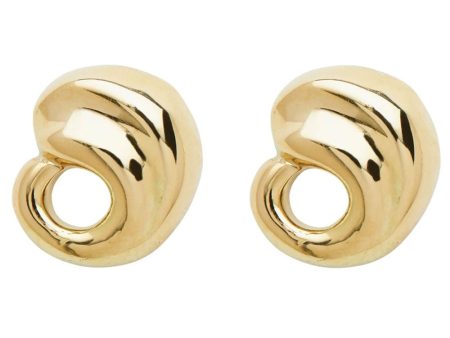 Yellow Gold Paisley Stud Earrings Online Hot Sale