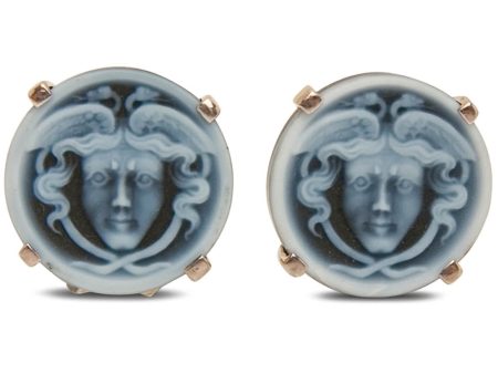 Agate Cameo Hermes Cufflinks Fashion