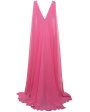 Sleeveless Chiffon Gown in Pink on Sale