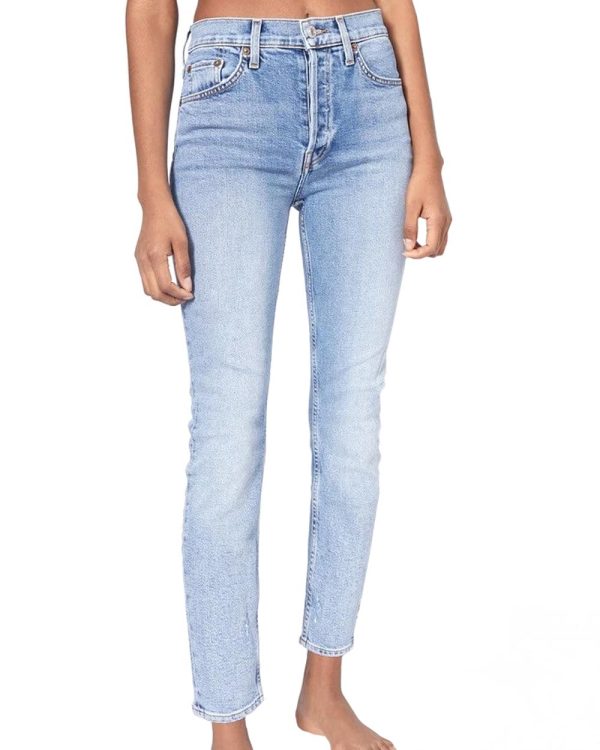 90s High Rise Ankle Crop Jean in Seventies AF For Cheap