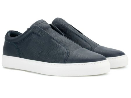 Aaron Soft Calf Sneaker in Navy Cheap