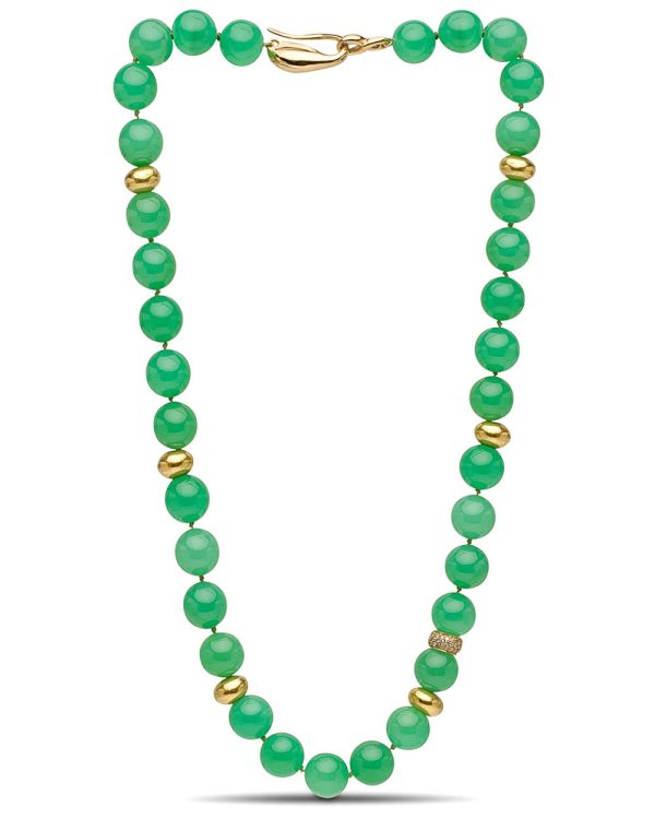 Australian Chrysoprase Beaded Necklace Online now