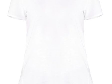 White Lauren Crew Neck Tee For Discount