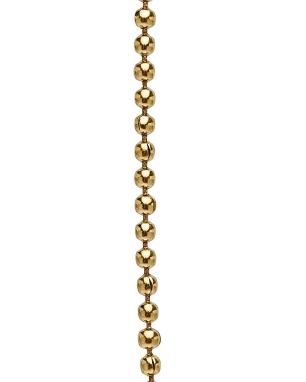 Brass Ball Bead Diamond Clasp Short Link Necklace on Sale