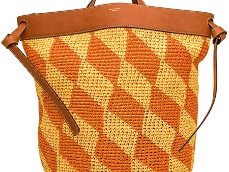 Yellow and Orange Pontova Weave Bucket Bag Hot on Sale