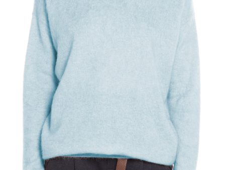 Aqua Cashmere and Mohair Double V Sweater Online