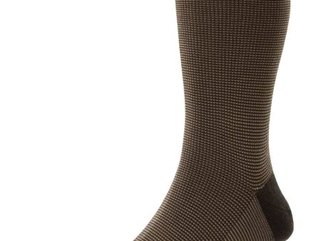 Tewkesbury Cotton Midcalf Socks in Dark Brown Supply