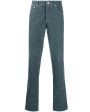 Azure Blue 5 Pocket Corduroy Pant For Sale