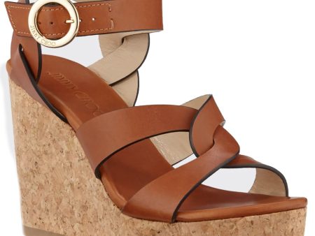 Aleili 100 Vachetta Leather Sandal with Cork Wedge Online