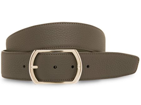 Graphite Taurillons Bull Leather Belt For Discount