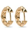 Yellow Gold Diamond Pyramid Huggie Hoop Earrings For Discount