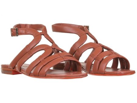 Alhazen Flat Sandal in Cognac Hot on Sale