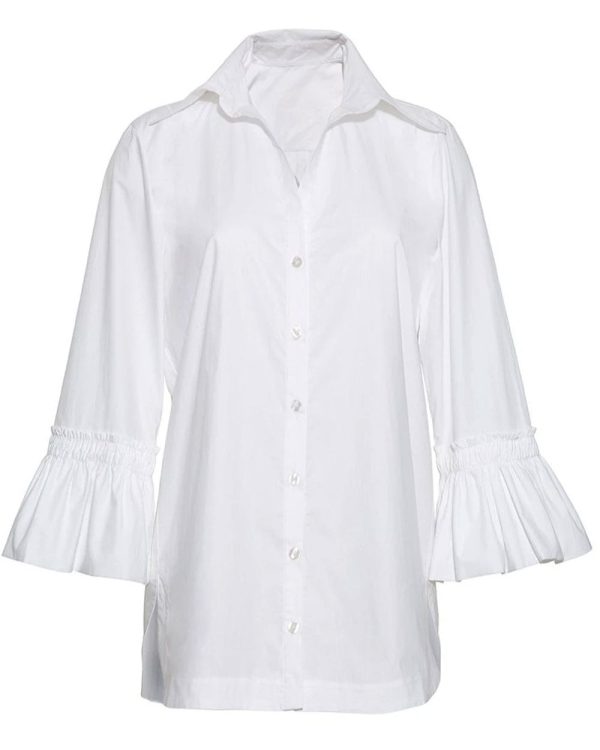 White Olivia Blouse For Discount