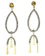 Yellow Gold Diamond Tassel Drop Earrings Cheap