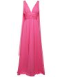 Sleeveless Chiffon Gown in Pink on Sale