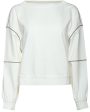 Natural Monili Sleeve Crewneck Sweatshirt Hot on Sale