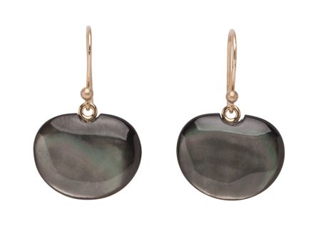 Black MOP Lilypad Earrings Online Sale