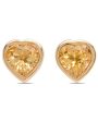 Yellow Gold Citrine Heart Stud Earrings Online Hot Sale