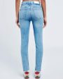 90s High Rise Ankle Crop Jean in Worn Bright Blue For Discount