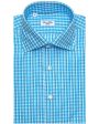 Aqua Overcheck Dress Shirt Online Hot Sale