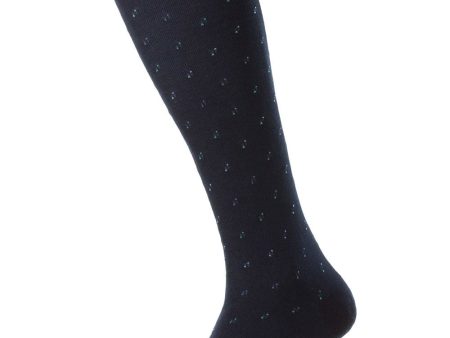 Addison Cotton Over the Calf Socks in Navy Online now