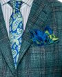 Teal and Blue Plaid Sportcoat on Sale