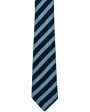 Aqua and Navy Stripe Tie Online now