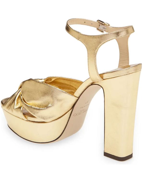 Heloise Platform Sandal in Gold on Sale