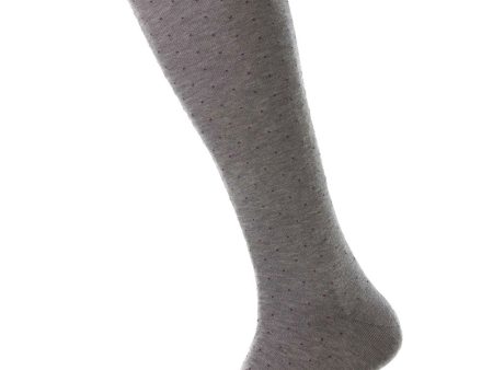 Gadsbury Cotton Over the Calf Socks in Mid Grey Hot on Sale