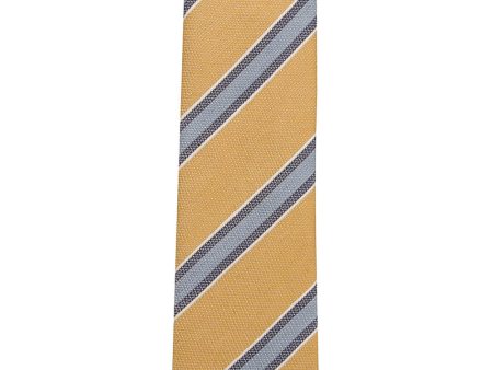 Yellow Sky Blue Navy and White Stripe Tie Online Hot Sale