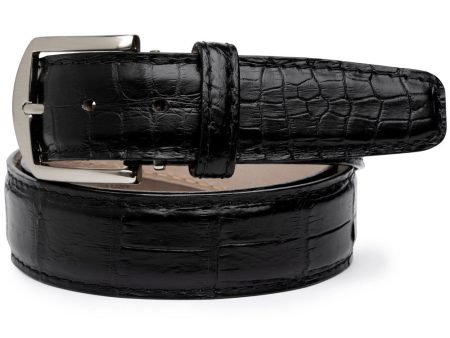 American Alligator Belt in Black Fashion