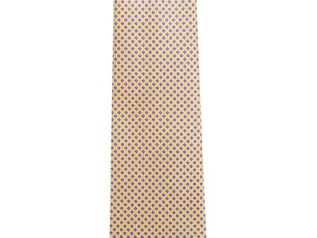 Yellow with Blue Geometric Tie For Sale