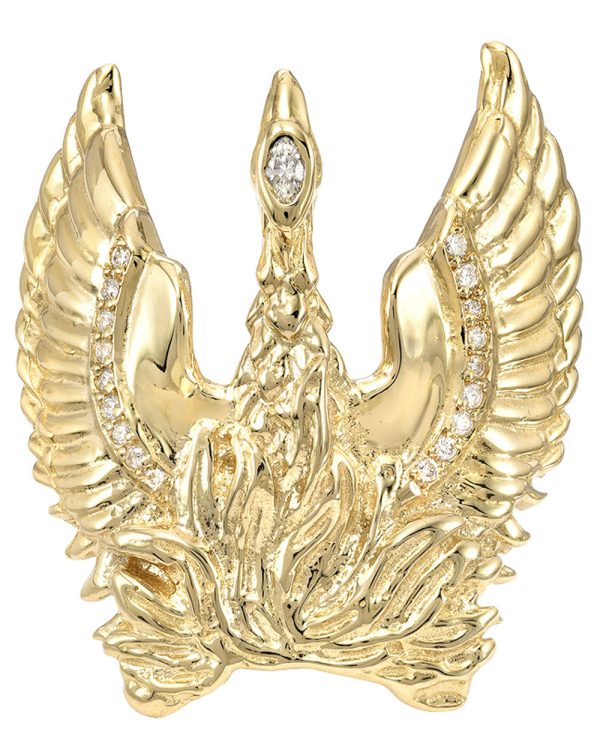 Yellow Gold Diamond Phoenix Ring Fashion