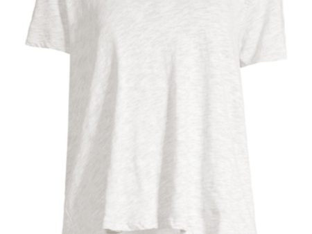 White Slub Jersey Boyfriend V-Neck Tee on Sale