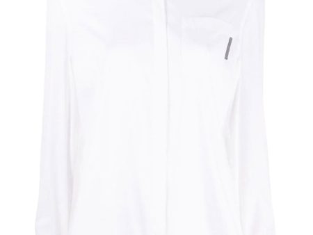 White Cotton Monili Tab Pocket Shirt Fashion