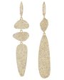 Yellow Gold Diamond Pique Mismatch Drop Earrings Discount