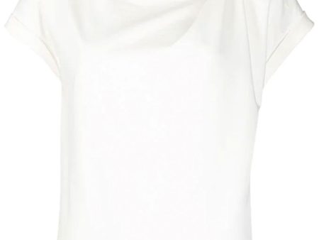 White One Shoulder Jersey Top Online Hot Sale