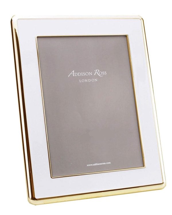 White and Rose Gold Picture Frame For Sale