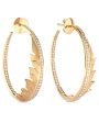 Yellow Gold Diamond Magnipheasant Hoop Earrings Fashion