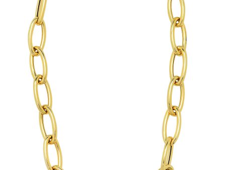 Yellow Gold Jumbo Link Necklace on Sale