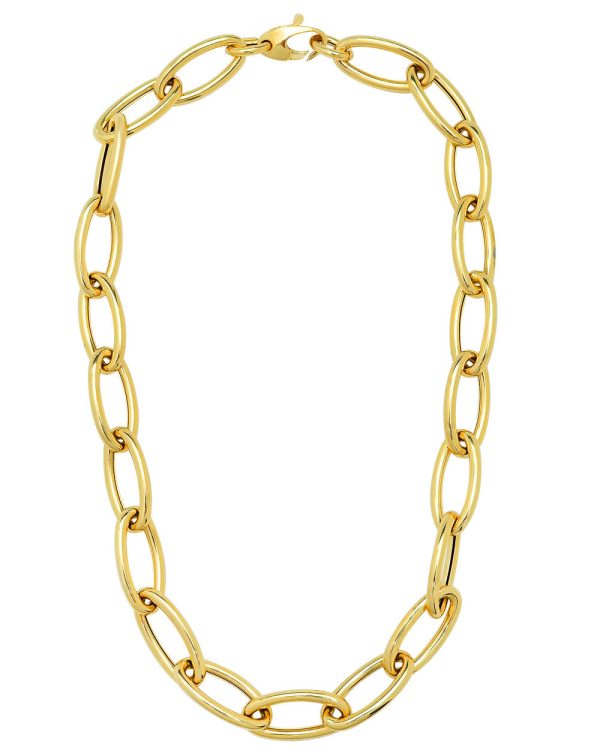 Yellow Gold Jumbo Link Necklace on Sale