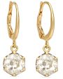 Yellow Gold Old European Cut Diamond Drop Earrings Fashion