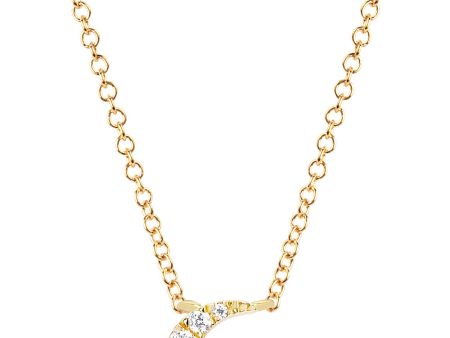 Yellow Gold Diamond Moon Choker Necklace Discount