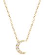 Yellow Gold Diamond Moon Choker Necklace Discount