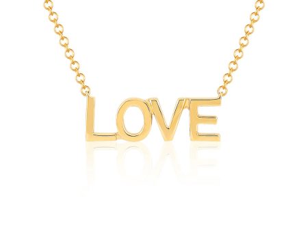 Yellow Gold Diamond Mini Love Necklace Online Hot Sale