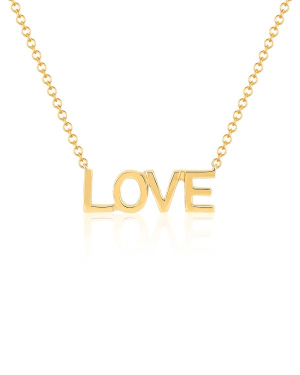 Yellow Gold Diamond Mini Love Necklace Online Hot Sale